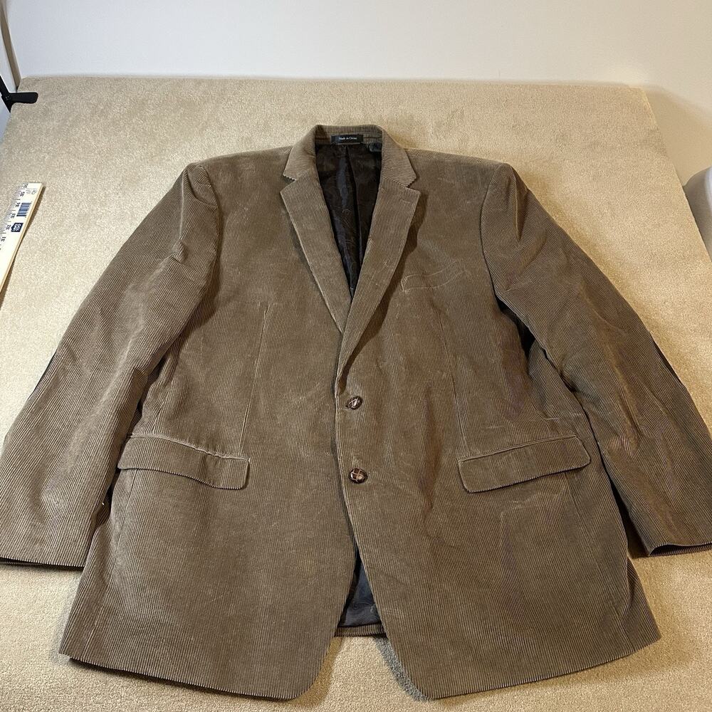 Brown Corduroy Ralph Lauren Cotton Sport Coat. Mens 50L